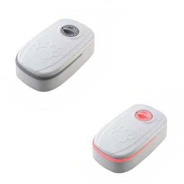 Imagem de Bebedouro Comedouro Cachorro Gato Grande Automático Porta Ração PET Plástico Abre Sozinho (Cinza,Único)