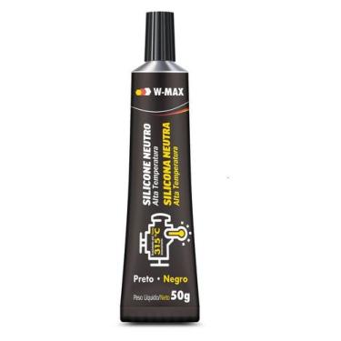 Imagem de Silicone Neutro de Alta Temperatura Preto W-Max 50g - WURTH