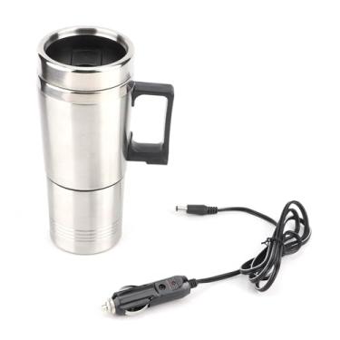 Imagem de Chaleira elétrica de carros de alta qualidade aço inoxidável Aquecimento de água Copo para chá de café 12V 350ml 150ml Uso de viagem