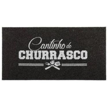 Imagem de Tapete Vinil 40x75cm Cantinho do Churrasco – Antiderrapante, Emborrachado, Resistente, Antialérgico, Fácil de Limpar – Para Área Gourmet, Churrasqueira, Varanda, Casa