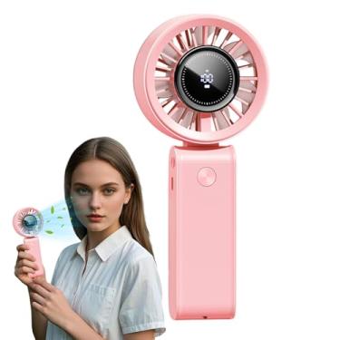 Imagem de Pequeno Ventilador - Ventilador Portátil Manual de Arrefecimento | Acessório Silencioso com 3 Velocidades para Escritório Cozinha Quarto Dormitório Exterior Criado Mesa Caminhada Secretária Interior