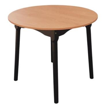 Imagem de Mesa De Jantar Colonial Brisa Rústica 80cm Redonda em Madeira e Tampo 