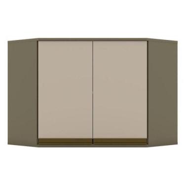 Imagem de Armário Aéreo Connect Canto Obliquo 2 Portas 67 Cm Duna Cristal  Henn 