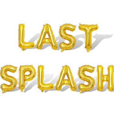 Imagem de 10Pcs Gold Last Splash Letter Balloons 16in Foil Balloon Decorations Party Decor Gold Letter Balloons Last Splash Party Supplies