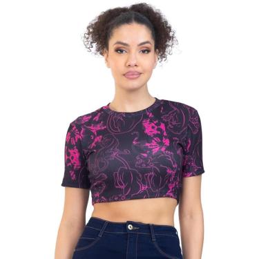 Imagem de Blusa Onça Preta Estampada Basic PR23 Preto Feminino-Feminino