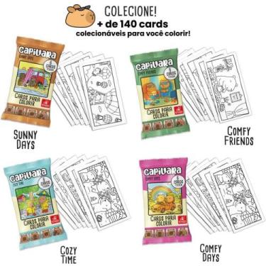 Imagem de Card de Colorir Capivara com 6 Unidades - Brincade de Crianca