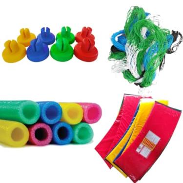 Imagem de Kit de Renovação Reforçado para Cama Elástica 4,27m – 8 Isotubos e Ponteiras + Rede + Protetor de Molas