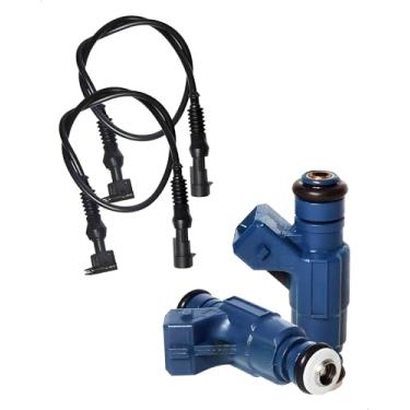 Imagem de Amblee Pacote com 2 injetores de combustível com arnês Pigtail compatível com Polaris Ranger 700 2005-2009, Ranger 800 2010, RZR 800 2008-2010, Sportsman 700 EFI 2004-2008, Sportsman 800 2005-2014