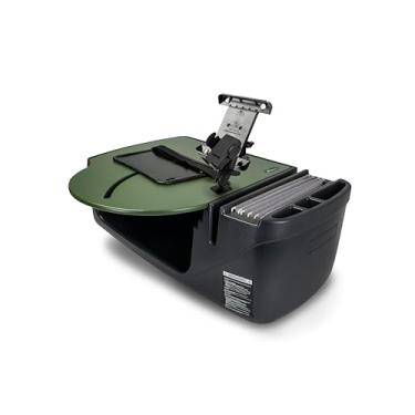 Imagem de AutoExec Mesa de carro AE-RMCD-PM-TAB-AG Roadmaster para sua estação de trabalho de veículo e escritório móvel, verde exército com suporte para telefone e tablet