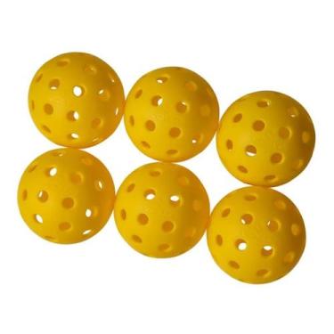 Imagem de Conjunto de Bolas 6 Unidades Pickleball Externo 40 Furos Voo Consisten
