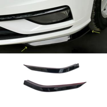 Imagem de Para-choque dianteiro de carro faca de vento spoiler divisor lateral protetores de defletor compatível com kit de carroceria Golf 7.5 acessórios de carro (fibra de carbono)