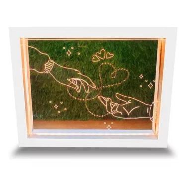 Imagem de Luminária Led Porta Retrato Casal Presente Namorado Namorada - FGK