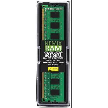 Imagem de NEMIX RAM 8GB (1X8GB) DDR3 1600MHZ PC3-12800 2Rx8 1,35V 240-PIN Non-ECC UDIMM Memória de desktop sem buffer