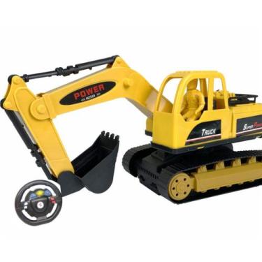 Imagem de Brinquedo Infantil Trator Escavadeira Controle Remoto - Bering