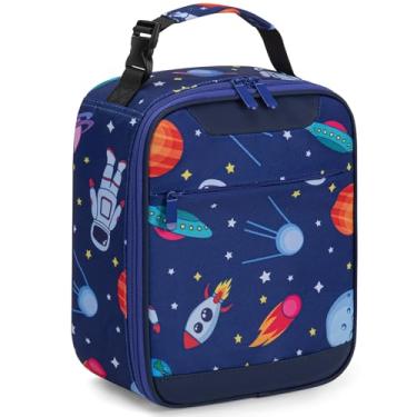 Imagem de Lancheira infantil, lancheira para meninos pequenas lancheiras para escola isolada azul menino lancheira para adolescentes meninas escola viagem piquenique (espaço)