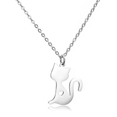 Imagem de VIMIEW Colar delicado animal de estimação, lagarto, baleia, cavalo, gato, porquinho-da-índia, adorável pingente de corrente de aço inoxidável, presente para mulheres, homens, adolescentes e meninas.,