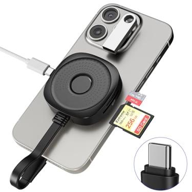 Imagem de Adaptador USB-C MagGo, leitor de cartão SD para USB C iPhone 16/15 Series (não para 13/12/14), magnético portátil