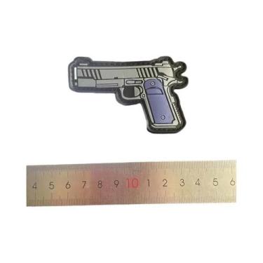 Imagem de Mini Patches De Moral 3D Em PVC De Borracha, Com Design De Armas, Pist