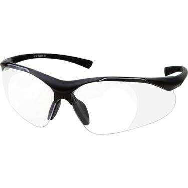 Imagem de grinderPUNCH Óculos de segurança com ampliação total da lente com armação preta | Lente transparente | | Óculos de leitura com ampliação (+1,00 dioptria)