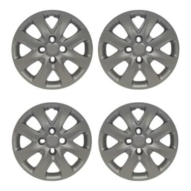 Imagem de Kit 4 Calota Aro 14 Compatível c/Roda Ka+ Ka Fiesta Focus 2015 2018 - Preto fosco