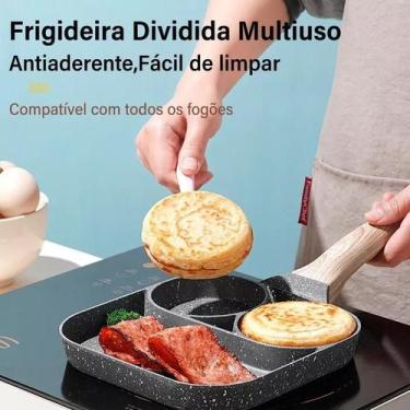 Imagem de Frigideira Antiaderente Para Carne Frita Ovos 2 Buracos - SHOP ALTERNA