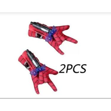 Imagem de Kit 2 Unid Luva Homem Aranha Lança Teia Brinquedo Meninos - Luva Homem
