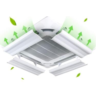 Imagem de Defletor De Ar Condicionado Para Ar Condicionado Central De Teto, ângulo Ajustável, Fácil Instalação, Plástico Leve, Evita Que O Ar Frio Sopre Em Linha Reta, White, 40cm