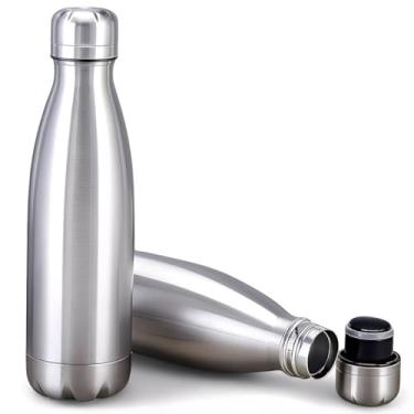 Imagem de Garrafa Térmica de Aço Inox 500ml Portátil Bebidas Quentes e Frias Resistente Ideal para Corrida Academia e Viagens
