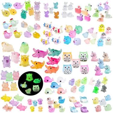 Imagem de Mini estatuetas de animais de resina U-Zimikee, 150 unidades luminosas