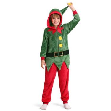 Imagem de Fantasia IIMMER Christmas Big Kids Holiday Elf, macacão de 14 anos
