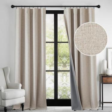 Imagem de Cortinas Blackout RYB HOME Linen 100% texturizadas para quarto