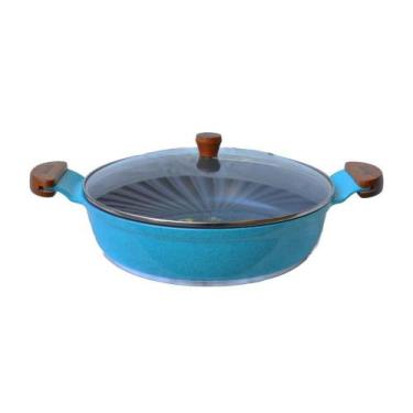 Imagem de Frigideira Azul Turquesa Antiaderente Cerâmica Javali Am30cm