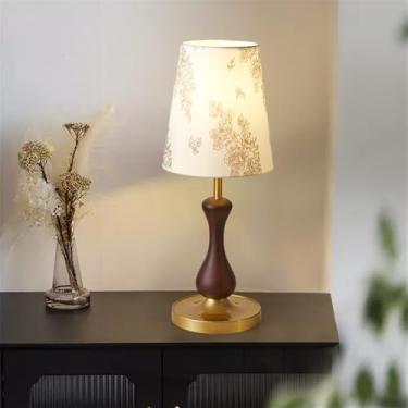 Imagem de Lâmpada De Mesa LED Criativa Retro Contemporânea De Madeira Sólida Adequada Para Sala De Estar, Estúdio, Villa, Iluminação De Decoração De Quarto De Hotel (Estilo 21)