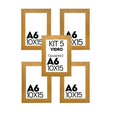 Imagem de Porta Retrato de Vidro 10x15cm Kit com 5 Unidades Lembrancinha de Festa