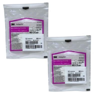 Imagem de Adaptic Gaze Rayon com Petrolatum 7,6 cm x 7,6 cm 3M  Kit com 2 Unidad