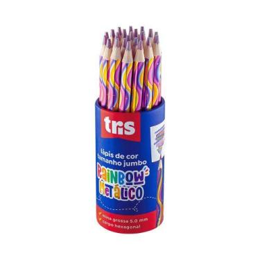 Imagem de Lápis De Cor Jumbo Rainbow-Mina Multicolorida Metálica-Tris