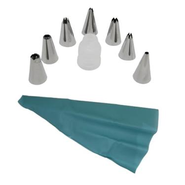 Imagem de Bico De Confeiteiro Inox Kit 7 Peças Com Saco E Adaptador