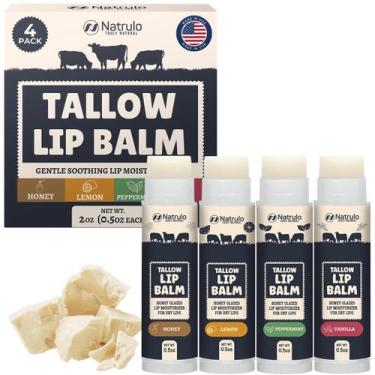 Imagem de Bálsamo labial Natrulo Beef Tallow com pacote de variedades hidratante