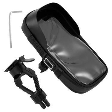Imagem de bigjvbfv Bolsa para celular para guidão de bicicleta, à prova d'água, com rotação de 360°, compatível com 15 Pro Max, bolsa para celular (preto)