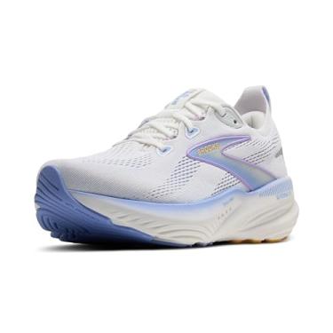 Imagem de Brooks Tênis de corrida feminino Glycerin GTS 22, Branco/azul garça/damasco, 37