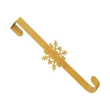 Imagem de IEUDNS Suporte de Guirlanda para Porta de Entrada, Suporte Decorativo de Metal Resistente Sobre O Gancho Da Porta para Escritório, Páscoa, Primavera, Casamen, Ouro