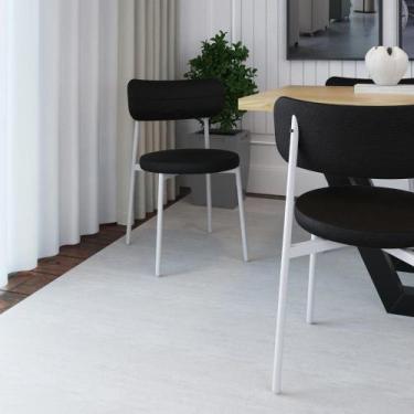 Imagem de Conjunto 4 Cadeiras de Jantar Kyta Corriente Est.Branca - Metalig