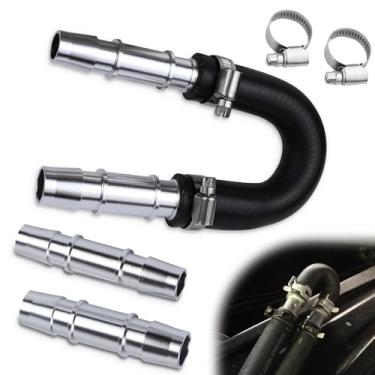 Imagem de Wogomz Kit de derivação do núcleo do aquecedor de motor 626-001, kit de descarga de núcleo de aquecedor automotivo de alumínio atualizado com mangueira de 5/20.3 cm e 3/10.2 cm, ajuste universal de