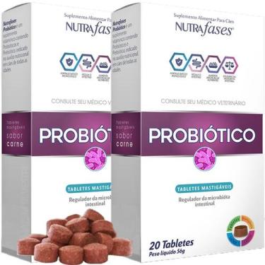 Imagem de Probiotico Prebióticos Suplemento Alimentar Cães 40 Tabletes Nutrafase