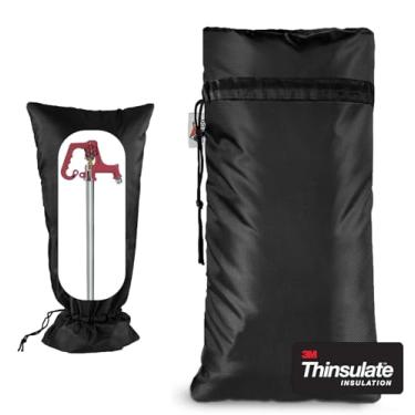 Imagem de XXL Outdoor Faucet Covers for Winter, 3M Thinsulate Insulation Sprinkler Freeze Protector, 25”H x 13”W for Garden Lawn Faucets & Yard Hydrant, Waterproof Insulated Spigot Cover Faucet Sock - Black