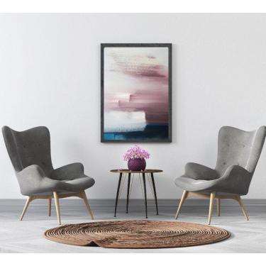 Imagem de Quadro Canvas Pint Pátina Rosa,branco e Azul 60x40