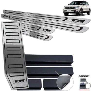 Imagem de Descanso + Soleiras Preto Baixo Relevo T-Cross R-Line