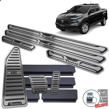 Imagem de Pedaleira Automático Soleira Descanso Preto Fiat Toro 2022 /