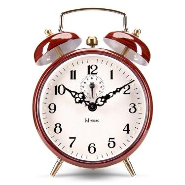 Imagem de Despertador Mecânico Herweg Ref: 2237-177 Marrom Nogueira À