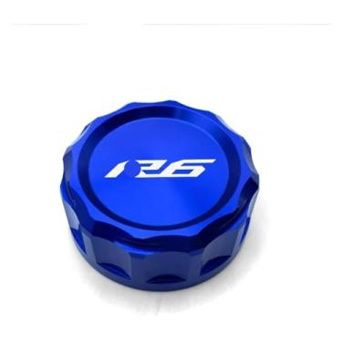 Imagem de Acessórios de motocicleta Tampa do reservatório de fluido da embreagem do freio traseiro compatível com Y&AMAHA YZFR6 YZF-R6 YZF R6 2010-2023 2022 2021 2020 2019 (azul)